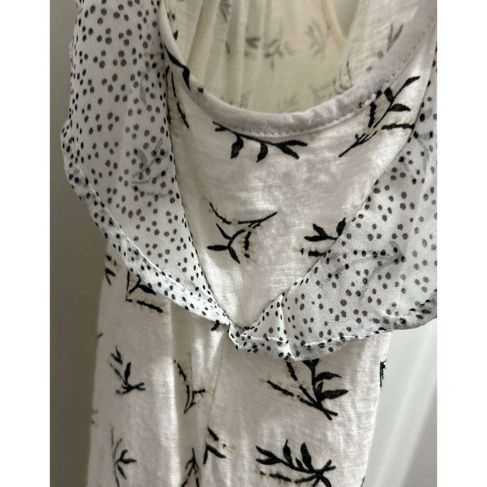 Lucky Brand Short Sleeve Ivory Floral Shirt Business casual career breathable LG - Picture 13 of 13